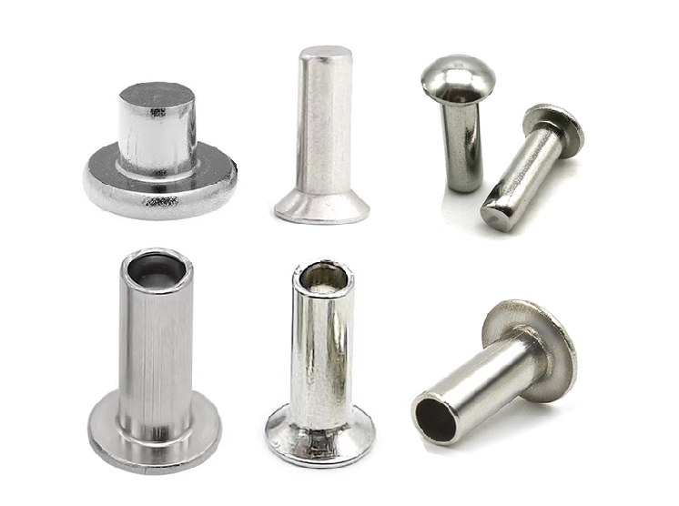 Différents matériaux de rivets
