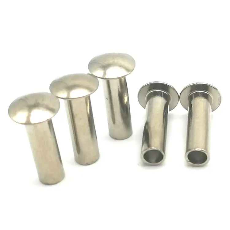 Rivets semi-tubulaires à tête de tête
